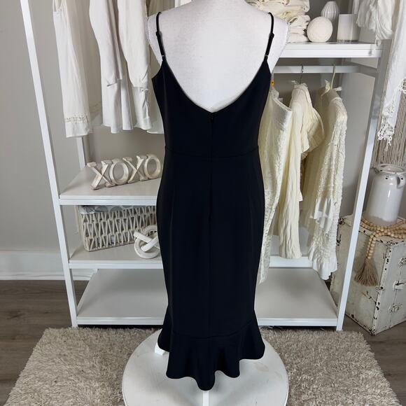 Bardot size 8 black special occasion midi dress, classic elegant 2622 - Picture 4 of 12